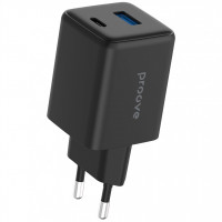 Сетевое зарядное устройство Proove Pocket GaN 45W Type-C+USB Black (WCPG45110001)