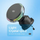 Автомобільний тримач з бездротовою зарядкою Proove Light Crystal Qi2.2 25W Gray (WHLC25002003)