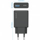 Мережевий зарядний пристрій Proove Slender 45W Type-C+USB Black (WCSL45110001)