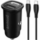 Автомобільний зарядний пристрій Proove Flash 30W (Type-C + USB) + кабель Type-C to Type-C Black (CCFC30111201)