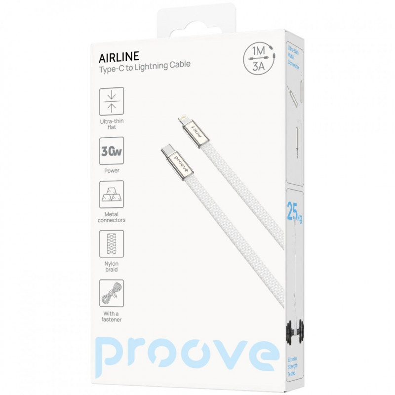Кабель Proove AirLine Type-C to Lightning 30W (1m) White (CCAI30002102)