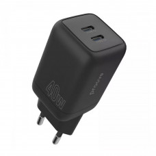 Мережевий зарядний пристрій Proove Silicone Power 40W 2 Type-C Black (WCSP4020001)