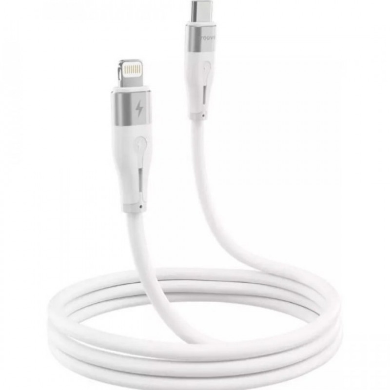 Кабель Proove Soft Silicone Type-C to Lightning 27W (1m) White (CCSO27002102)
