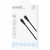 Кабель Proove Soft Silicone Type-C to Lightning 27W (1m) Black (CCSO27002101)