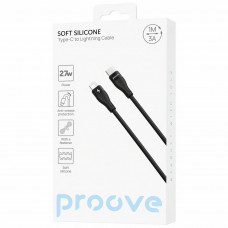 Кабель Proove Soft Silicone Type-C to Lightning 27W (1m) Black (CCSO27002101)