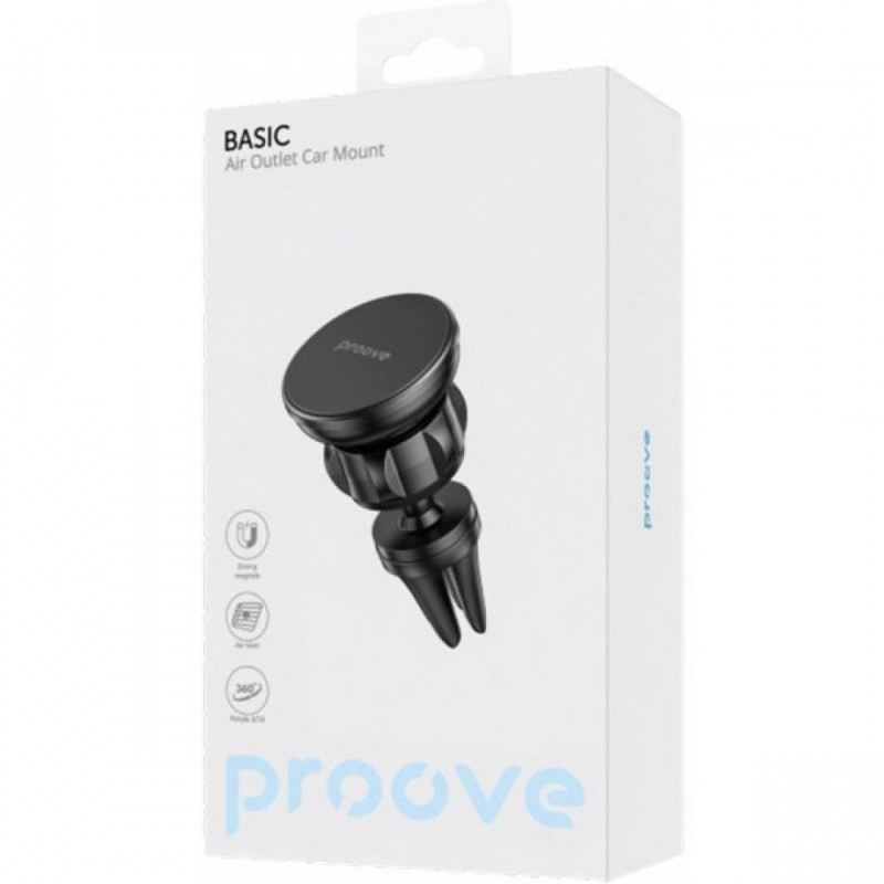 Автомобільний тримач Proove Basic Air Outlet Car Mount Black (CHBA00000001)