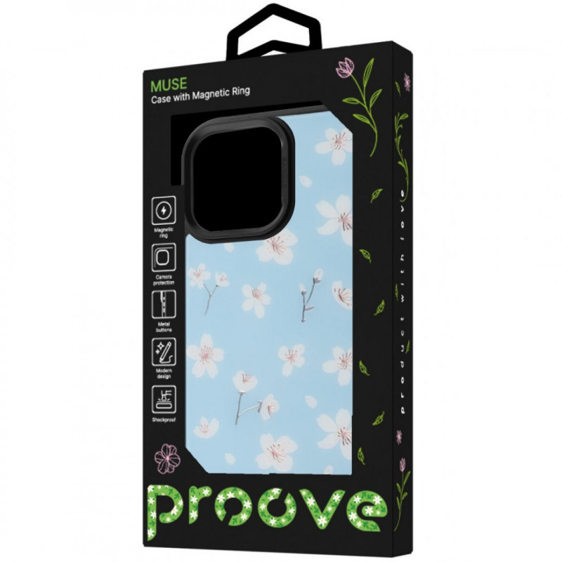 Чохол Proove Muse Fleur Case with Magnetic Ring для iPhone 15 Pro Max Granat (PCMFIP15PMB3)
