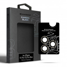 Захисне скло для камери ArmorStandart Supreme Black Icon для iPhone 15 Pro/15 Pro Max Natural Titanium (ARM76592)