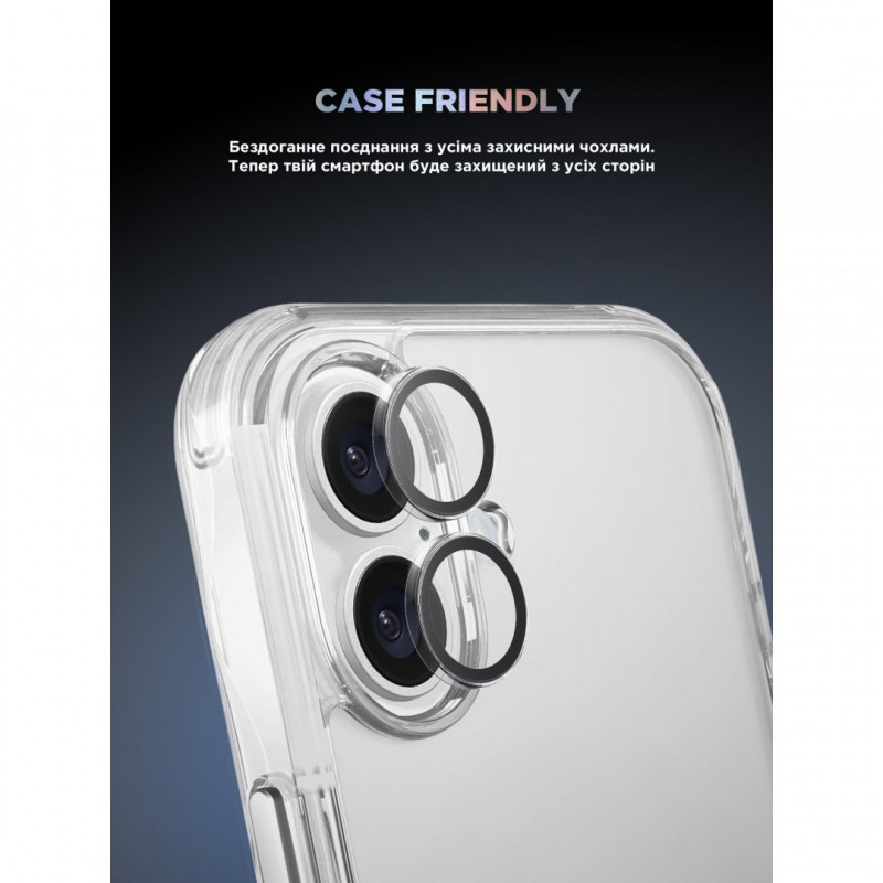Захисне скло для камери ArmorStandart Supreme BI для iPhone 16/16 Plus Clear (ARM79428)