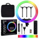 Кільцева лампа RGB MJ18 Black 45см