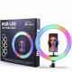 Кольцевая лампа RGB MJ26 Black 26см