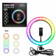 Кольцевая лампа RGB MJ26 Black 26см