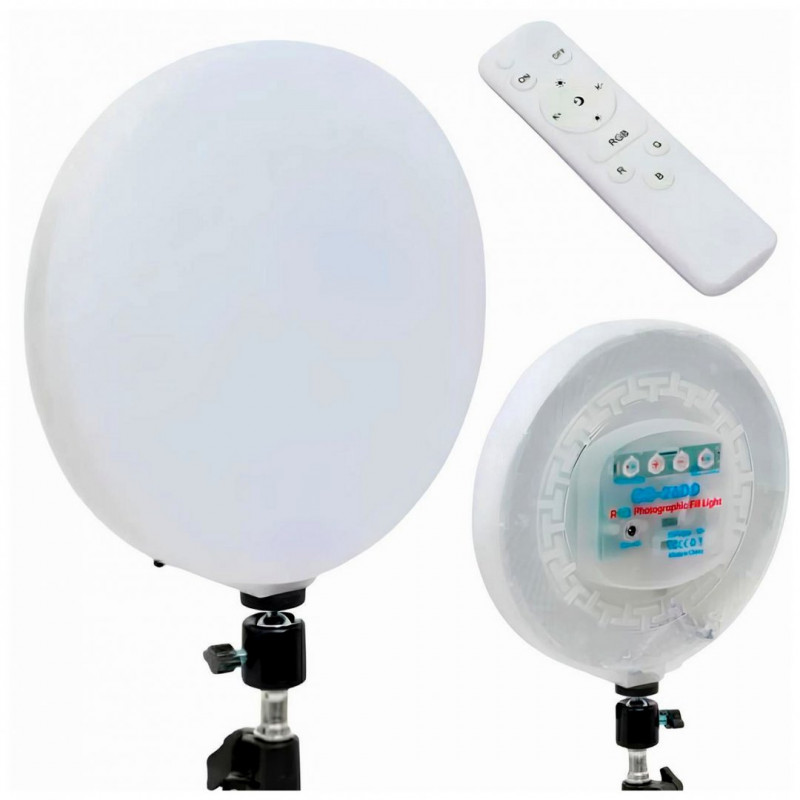 Круглая LED-лампа видеосвета RGB CS-2600