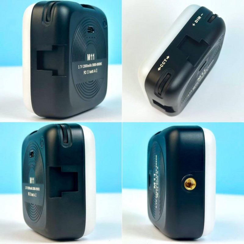 Портативне відеосвітло M11 2000mAh із затискачем