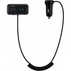Автомобільний зарядний пристрій Baseus FM Launcher S-16 10W 2USB+AUX Black (CCMT000201)