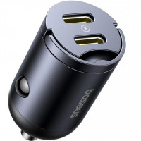 Автомобільний зарядний пристрій Baseus Tiny Star Mini 2Type-C 30W Black (C00035001121-03)