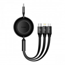 Кабель Baseus Bright Mirror 2 Series 3-in-1 (Micro USB+Lightning+Type-C) 100W 1m Black (CAMJ010201)