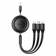 Кабель Baseus Bright Mirror 2 Series 3-in-1 (Micro USB+Lightning+Type-C) 100W 1m Black (CAMJ010201)