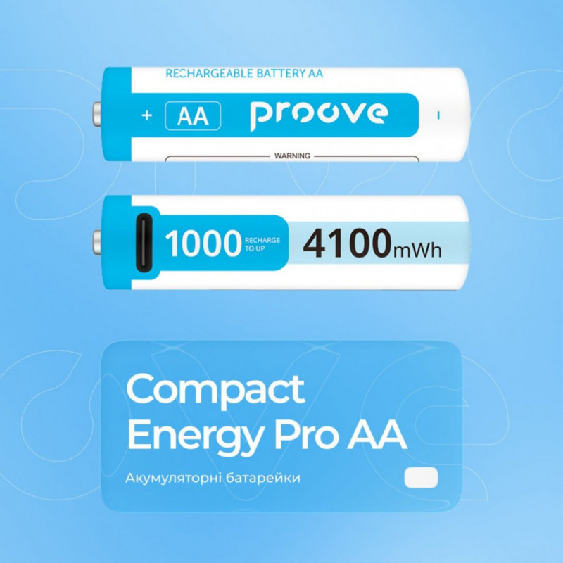 Аккумуляторные батарейки Proove Compact Energy Pro AA 2 pcs White (RBCE40702002)
