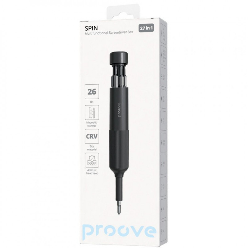 Багатофункціональний набір викруток Proove Spin 27in1 Gray (MTSS27000003)