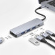 Type-C хаб Proove Iron Link 5 in 1 (3*USB3.0 + Type C + HDMI) Silver (HBIL00010604)