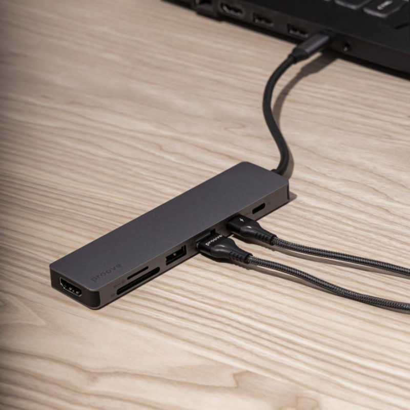 Type-C хаб Proove Iron Link 5 in 1 (3*USB3.0 + Type C + HDMI) Silver (HBIL00010604)