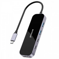 Type-C хаб Proove Shadow (2*USB3.0 + Type-C + PD100W + HDMI) Dark Gray (HBSW10221205)