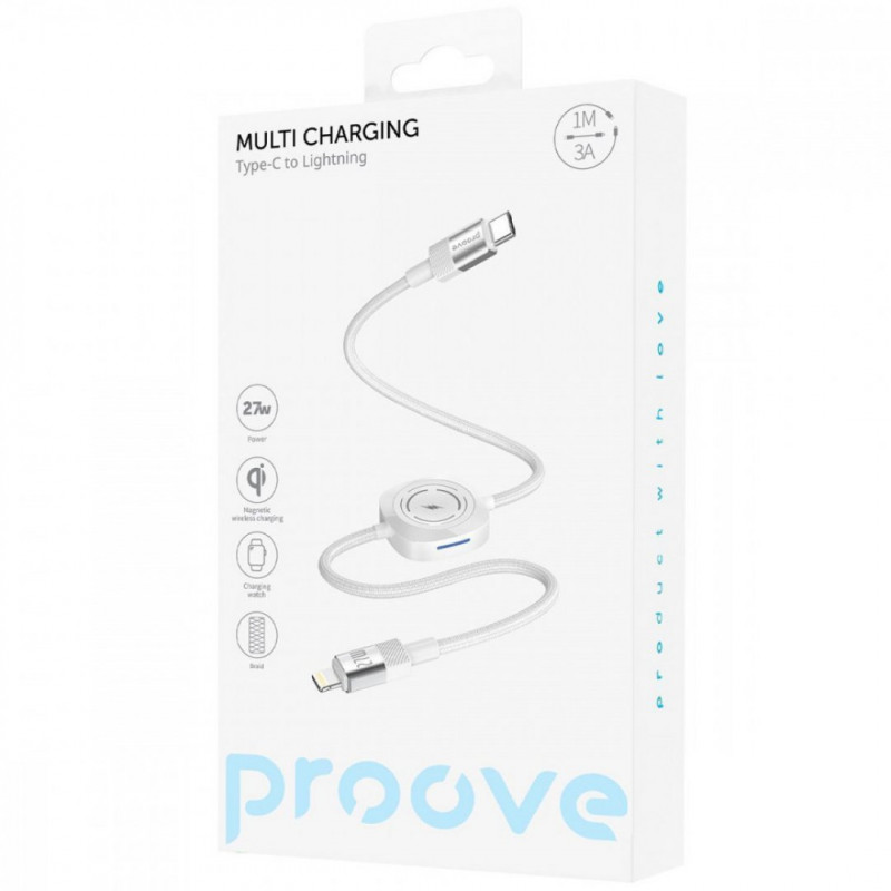Кабель Proove Multi Charging Type-C to Lightning 27W White (CCMT27004101)