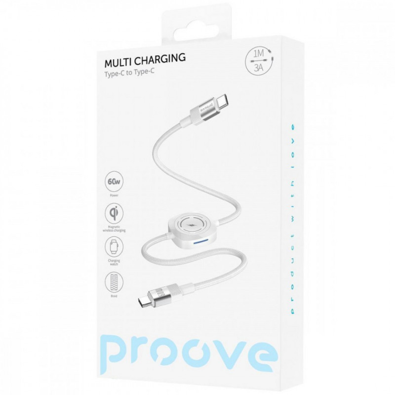 Кабель Proove Multi Charging Type-C to Type-C 60W White (CCMT27002101)