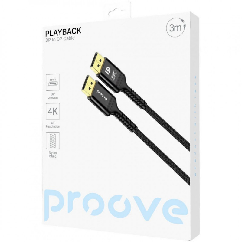Кабель Proove Playback DP to DP 3m Black (DCPD32003601)