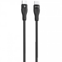 Кабель Proove Soft Silicone Type-C to Type-C 60W (1m) Black (CCSO60002201)