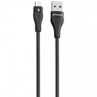 Кабель Proove Soft Silicone USB to Micro USB 2.4A (1m) Black (CCSO20001301)