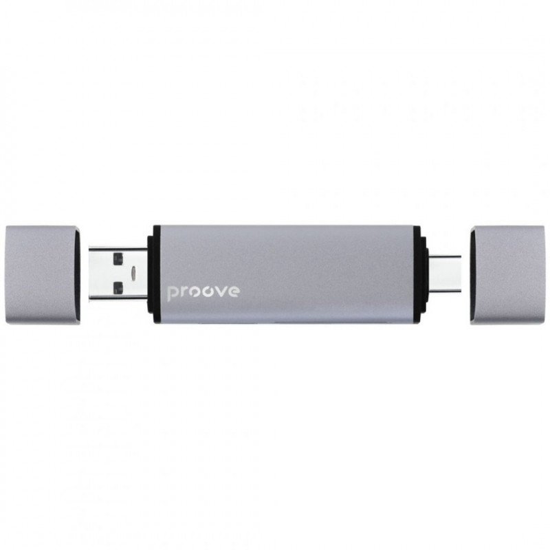 Картридер Proove Arc Link 3 in 1 (USB3.0 + SD Card + Micro SD Card) Silver (HBAL00210014)