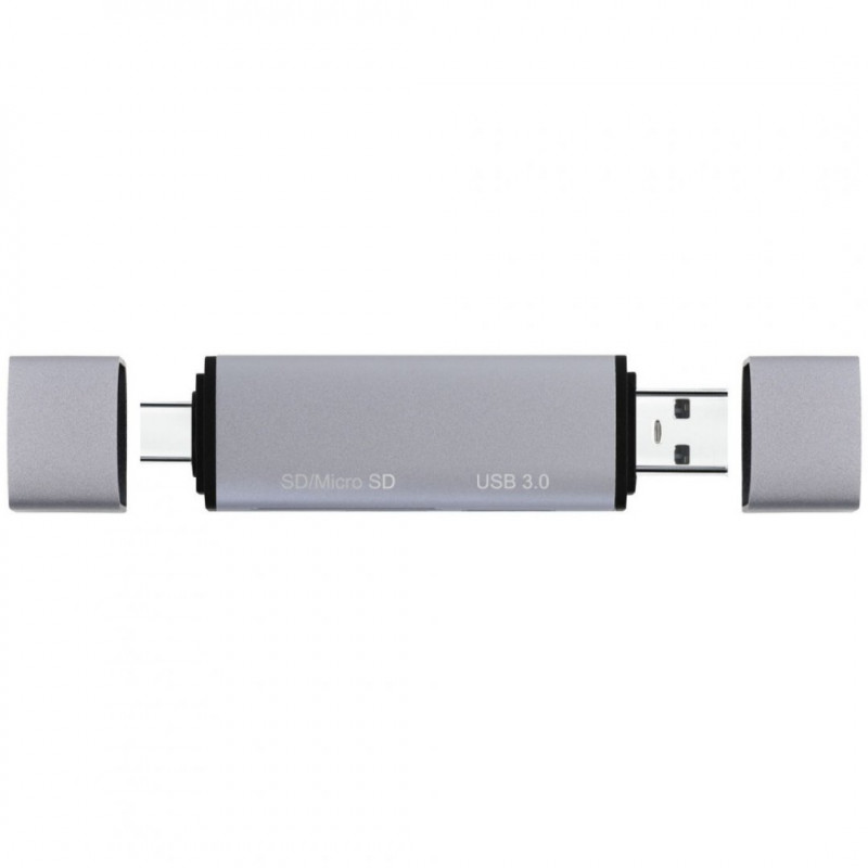 Картридер Proove Arc Link 3 in 1 (USB3.0 + SD Card + Micro SD Card) Silver (HBAL00210014)