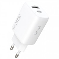 Мережевий зарядний пристрій Proove Silicone Power 2 30W (Type-C + USB) White (WCSP23110002)