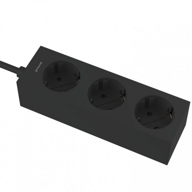 Мережевий фільтр Proove Magnet Strip (3xAC) 1.6m Black (PSMS25000001)