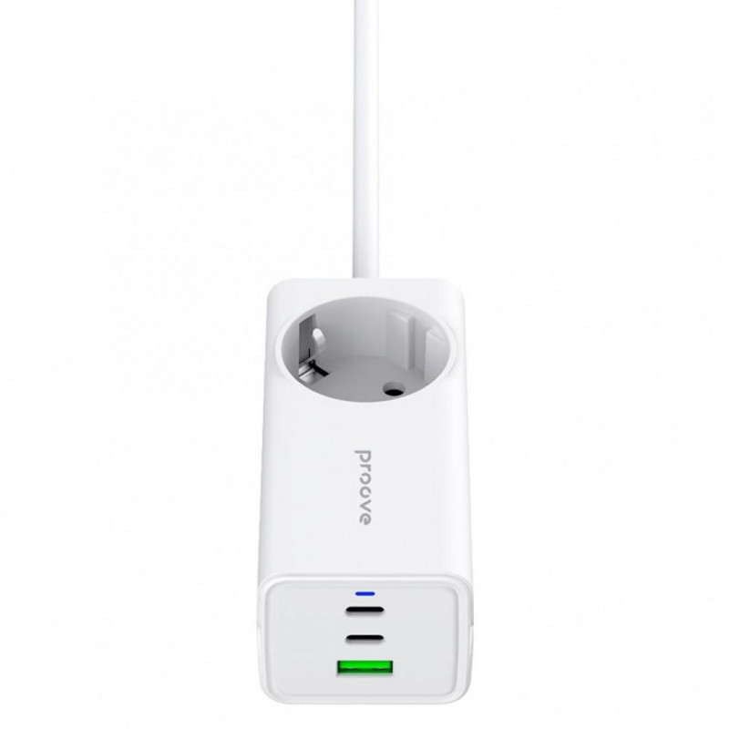Мережевий фільтр Proove Power Strip PD-02 65W (2 Type-C + 1USB) White (PSP165210001)