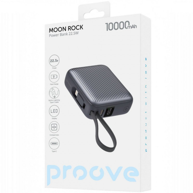 Павербанк Proove Moon Rock 22.5W 10000mAh Gray (PBM122012105)
