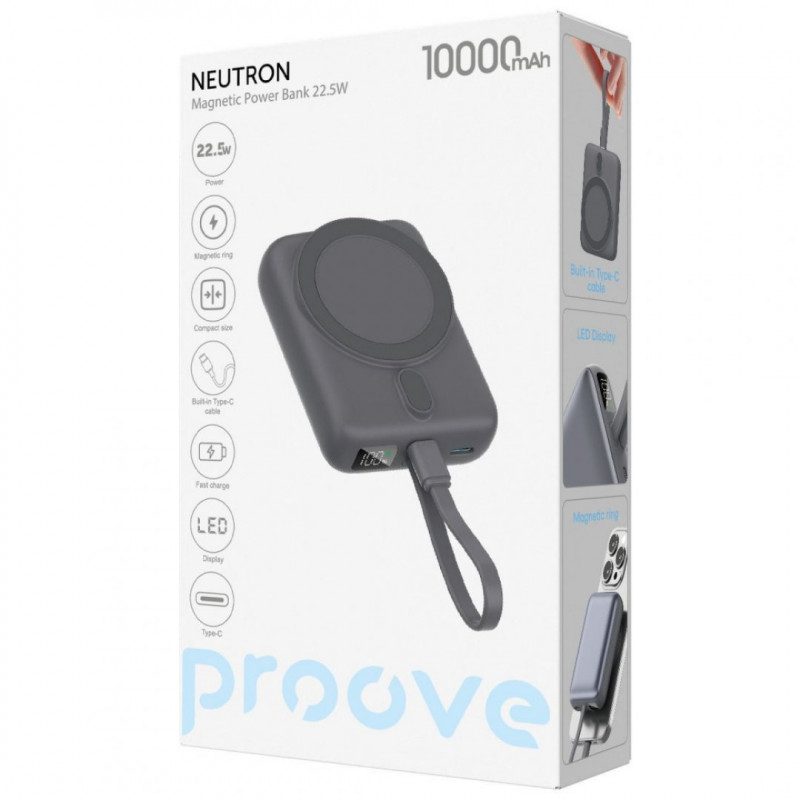 Павербанк Proove Neutron 22.5W 10000mAh Silver/White (PBNE22022206)