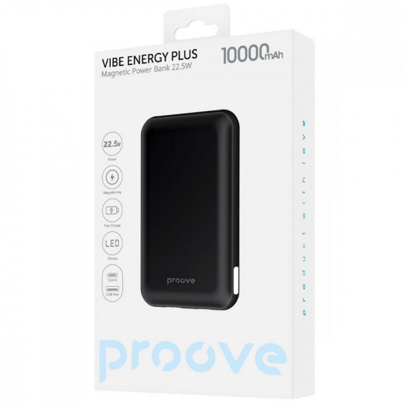 Павербанк Proove Vibe Energy Plus 22.5W 10000mAh Black (PBVE15012203)