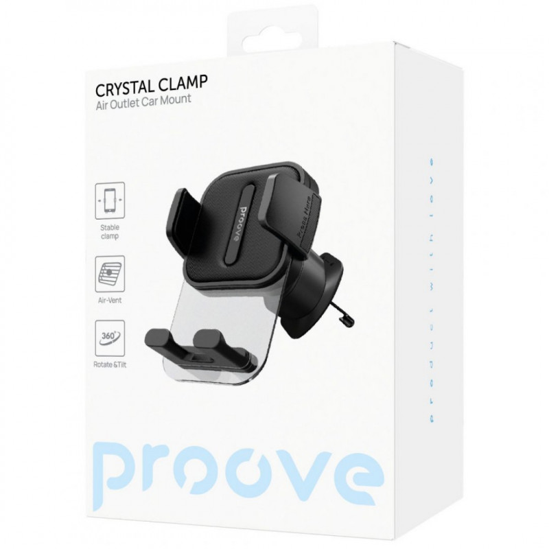 Автомобильный держатель Proove Crystal Clamp Air Outlet Car Mount Black (CHCC00000001)