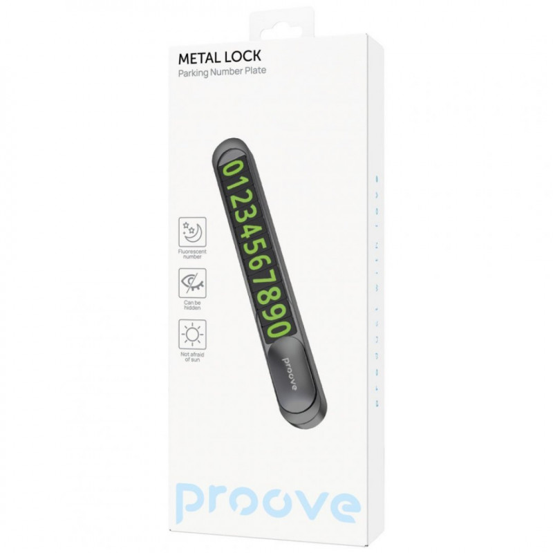 Парковочная карта Proove Parking Number Plate Metal Lock Silver (AAPM00000006)