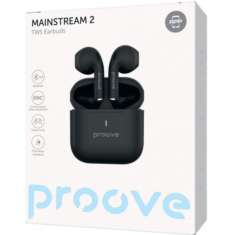 Беспроводные наушники Proove Mainstream 2 TWS (APP) Black (TWMS2001AP01)