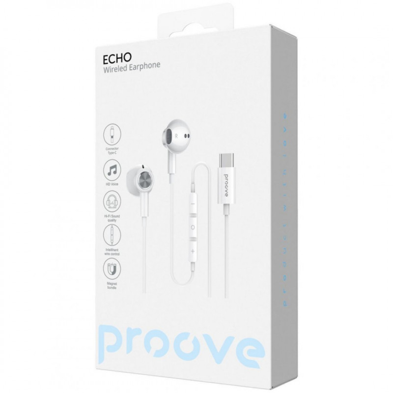 Проводные наушники Proove Echo (Type-C) White (ECWE00000202)