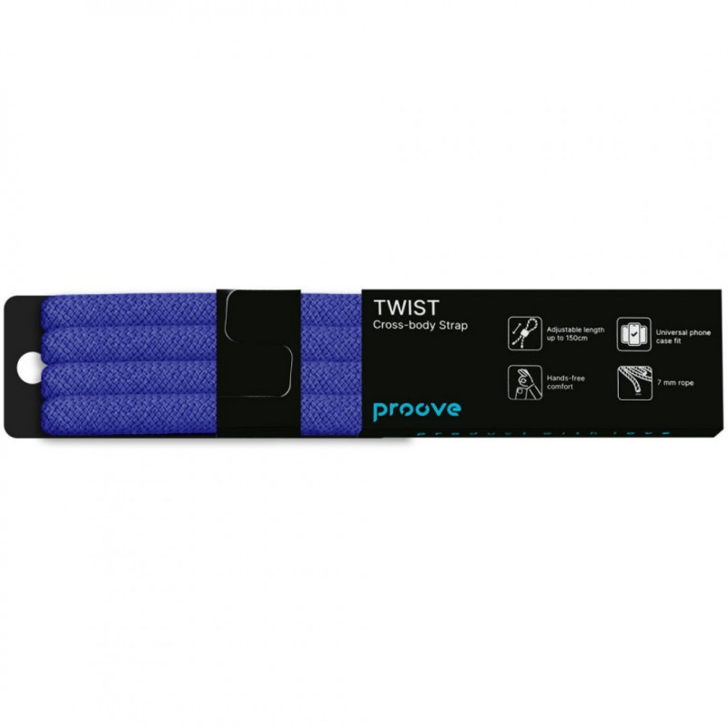 Ремінець для телефона Proove Twist Color Cross-Body Strap Midnight Blue (PSBSUNBO1508)