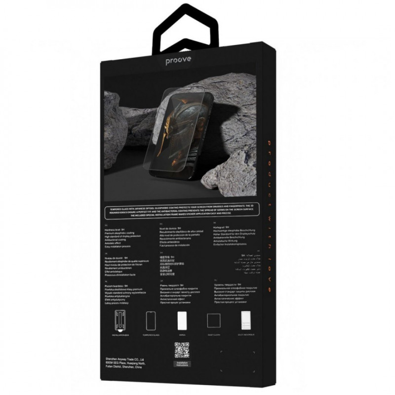 Защитное стекло Proove Achilles Installation Box для iPhone 14 Pro/15/16 Black (PGPAIB160001)