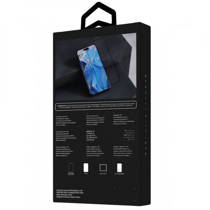 Защитное стекло Proove Clarity AR для iPhone 17 Air Black (PGCARI17A001)