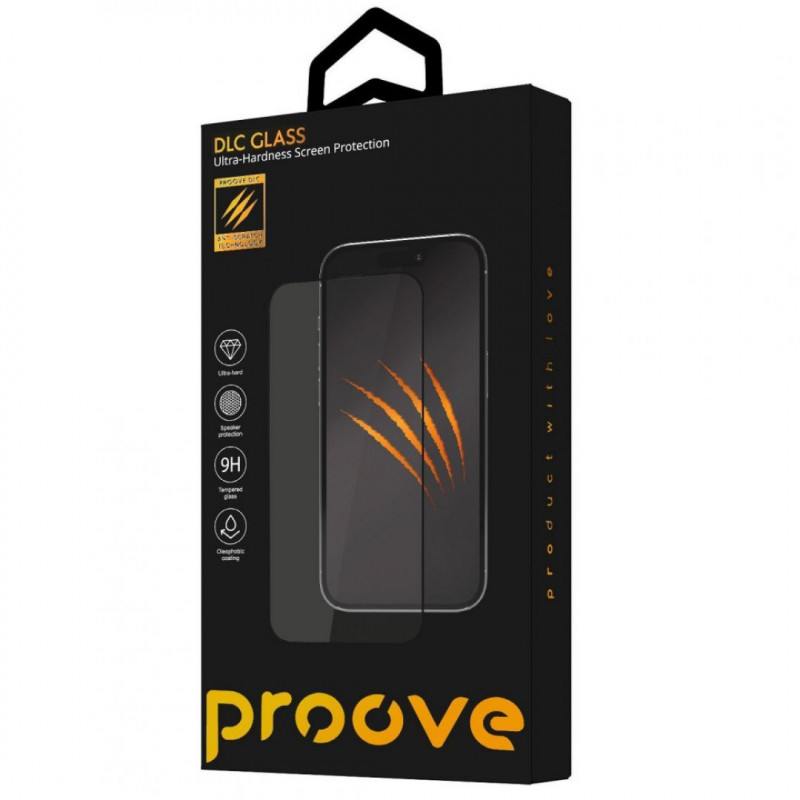 Защитное стекло Proove DLC для iPhone 16 Pro Max Black (PGDLCI16PM01)