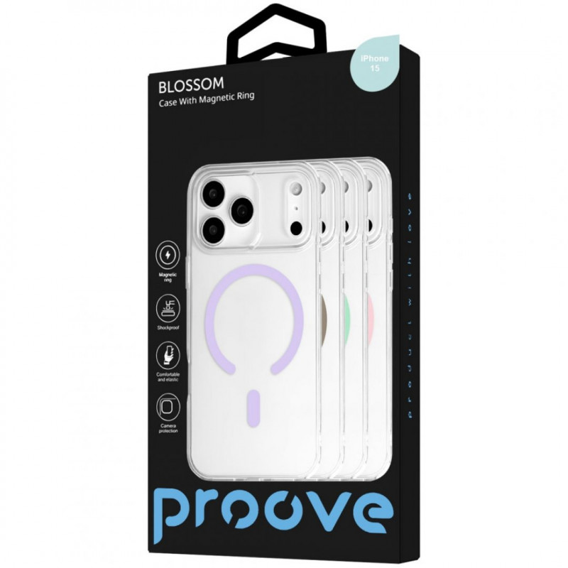 Чехол Proove Blossom Case with Magnetic Ring для iPhone 15 White (PCBLIP150014)