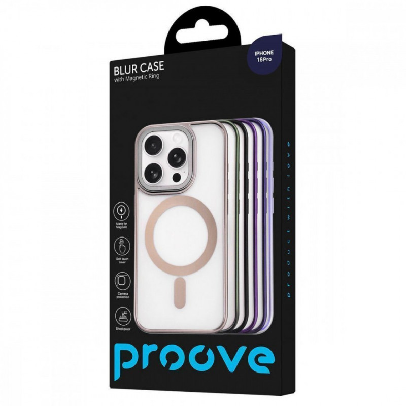 Чохол Proove Blur Case with Magnetic Ring для iPhone 16 Pro Green (PCBCIP16P006)